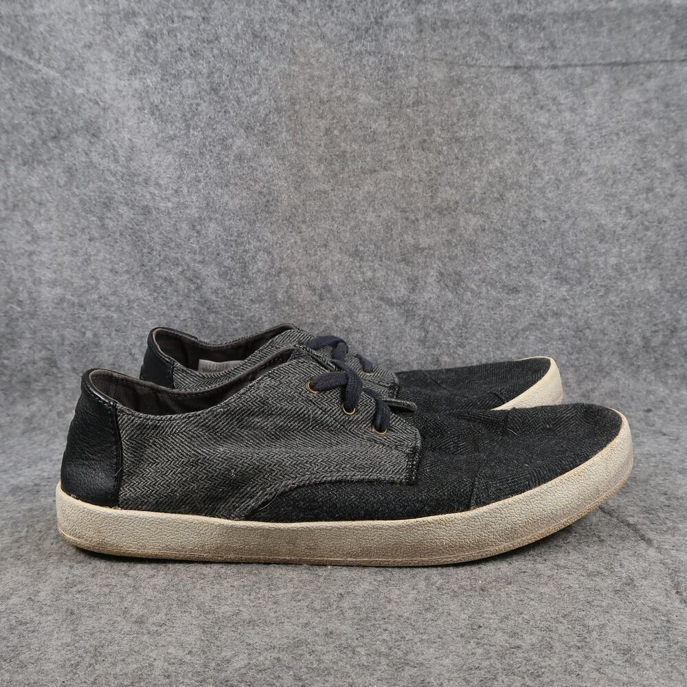 Toms Shoes Mens 10 Casual Sneakers Lifestyle Trainer Derby Two Tone Grey Lace Up
